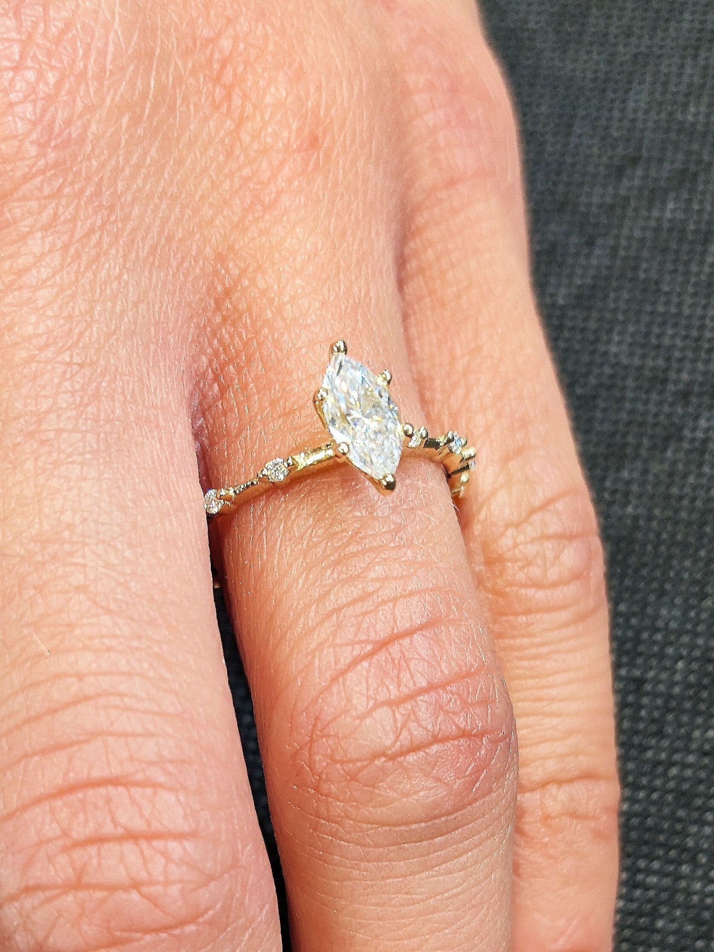 1.2 CT Round Solitaire Moissanite Engagement Ring