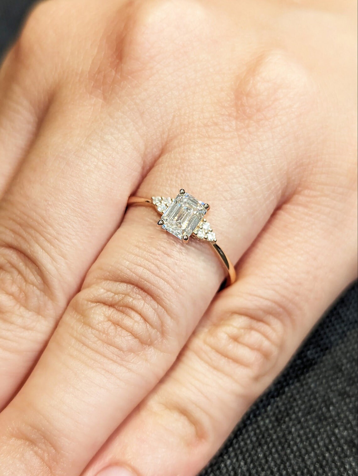 1.2 CT Round Solitaire Moissanite Engagement Ring