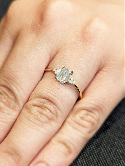 1.2 CT Round Solitaire Moissanite Engagement Ring