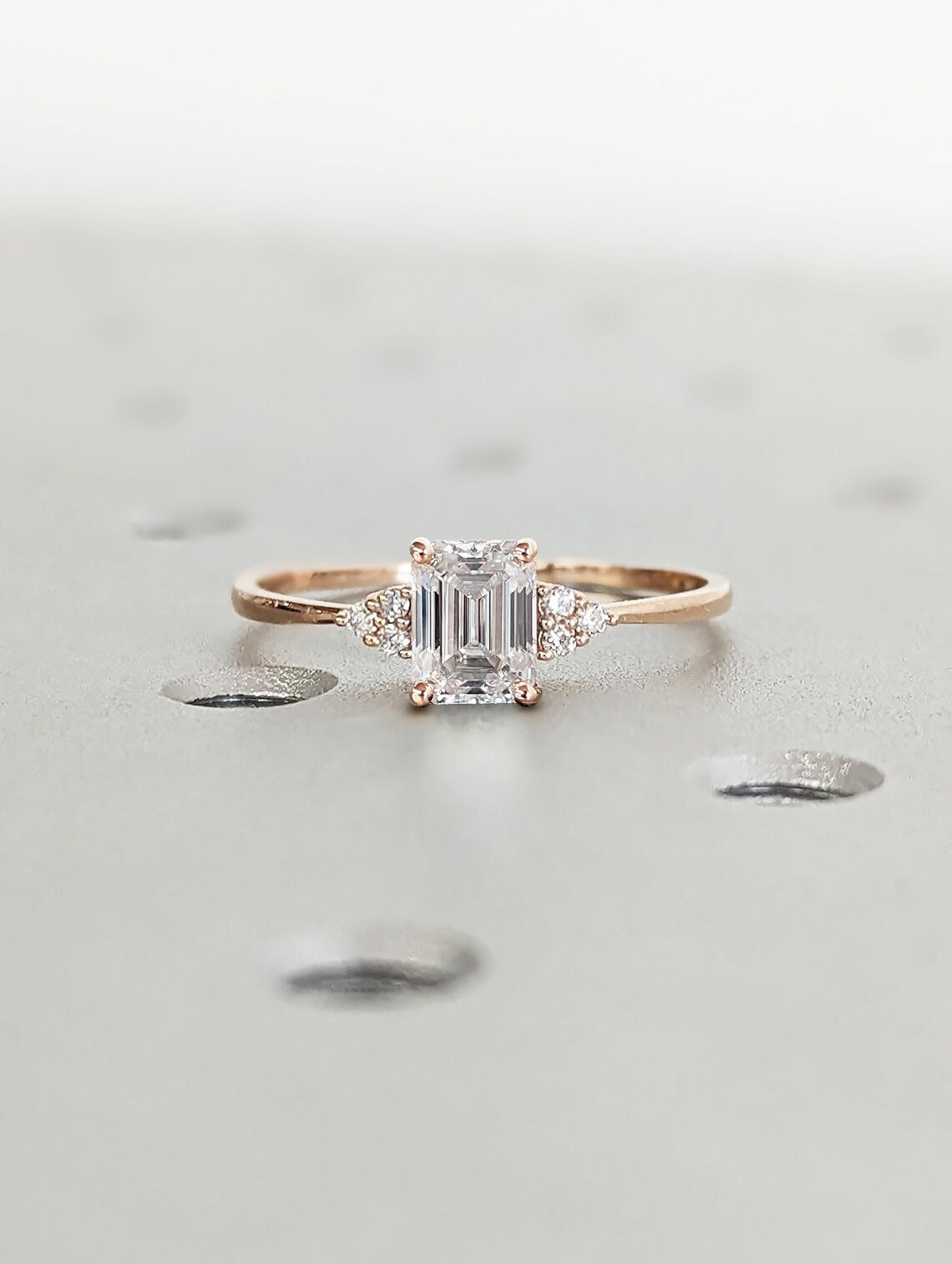 1.2 CT Round Solitaire Moissanite Engagement Ring