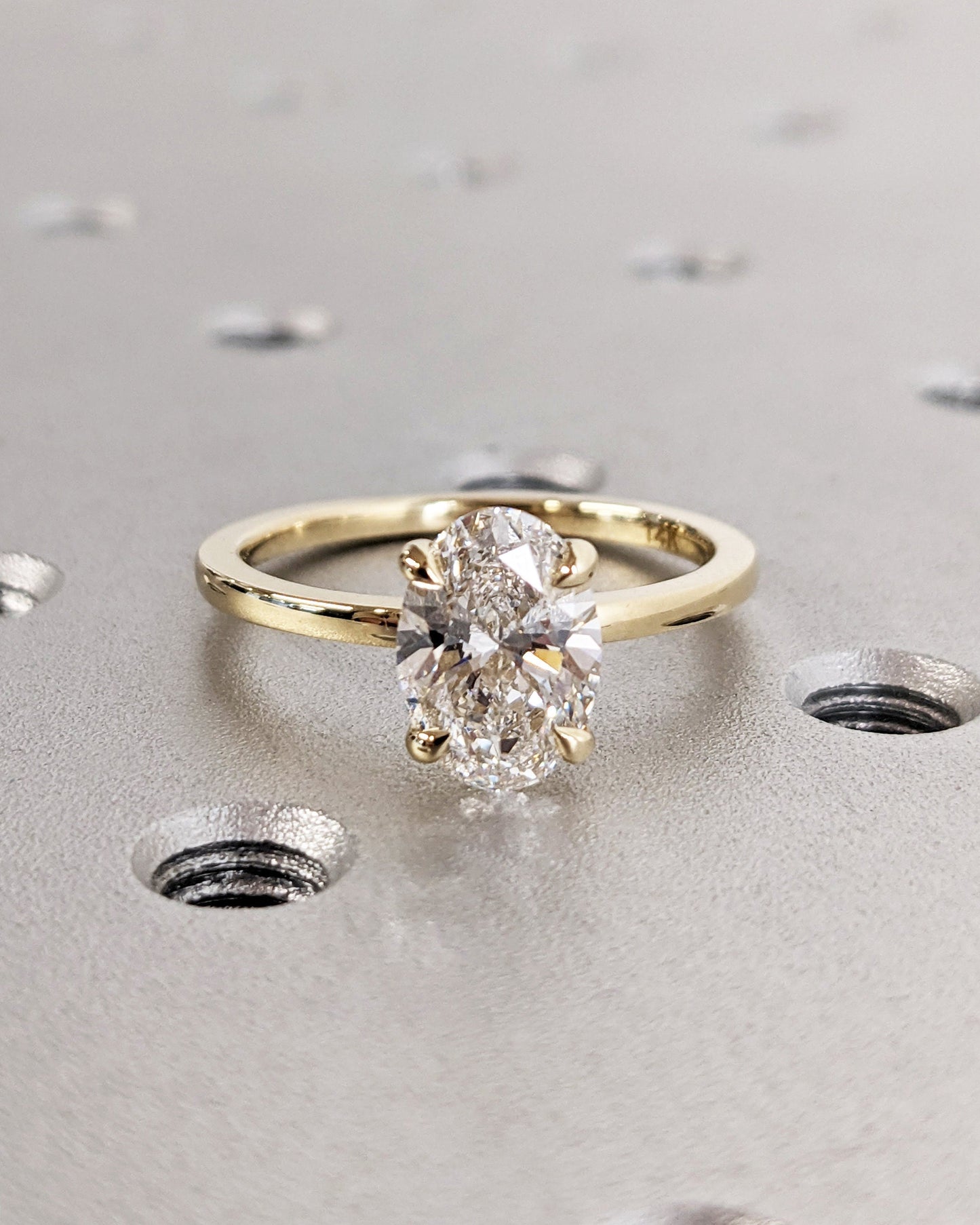 1.2 CT Round Solitaire Moissanite Engagement Ring