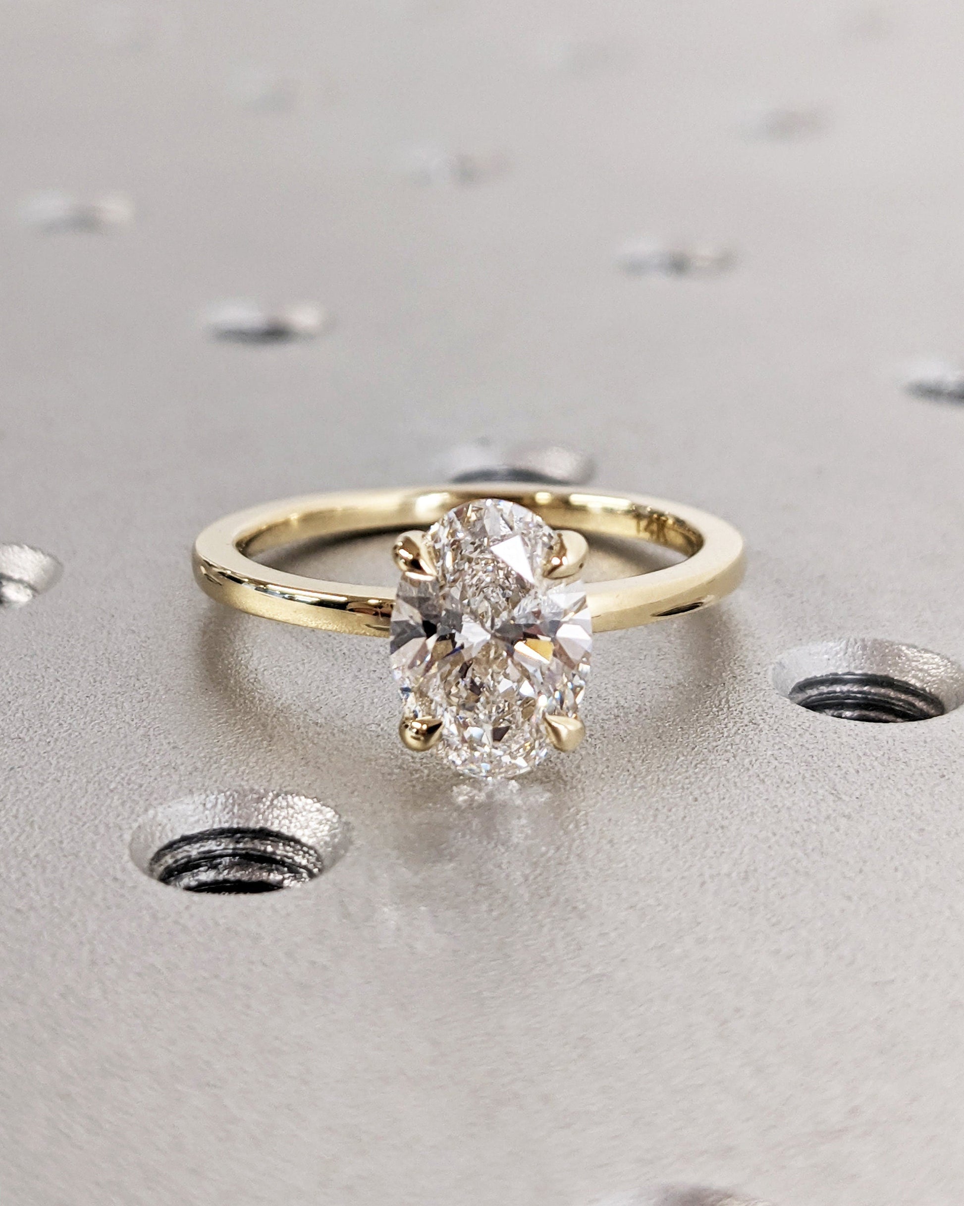 1.2 CT Round Solitaire Moissanite Engagement Ring