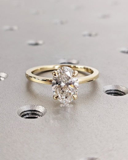 1.2 CT Round Solitaire Moissanite Engagement Ring