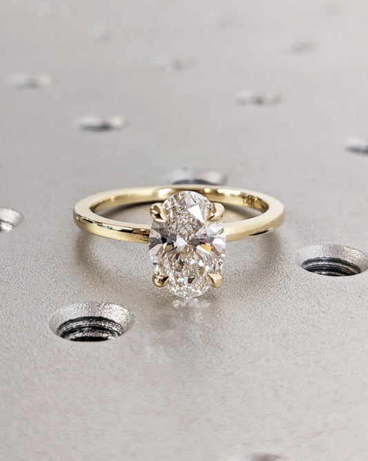 1.2 CT Round Solitaire Moissanite Engagement Ring