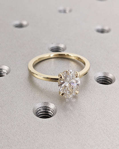1.2 CT Round Solitaire Moissanite Engagement Ring