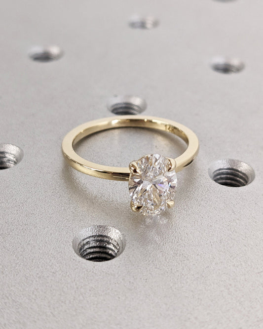 1.2 CT Round Solitaire Moissanite Engagement Ring