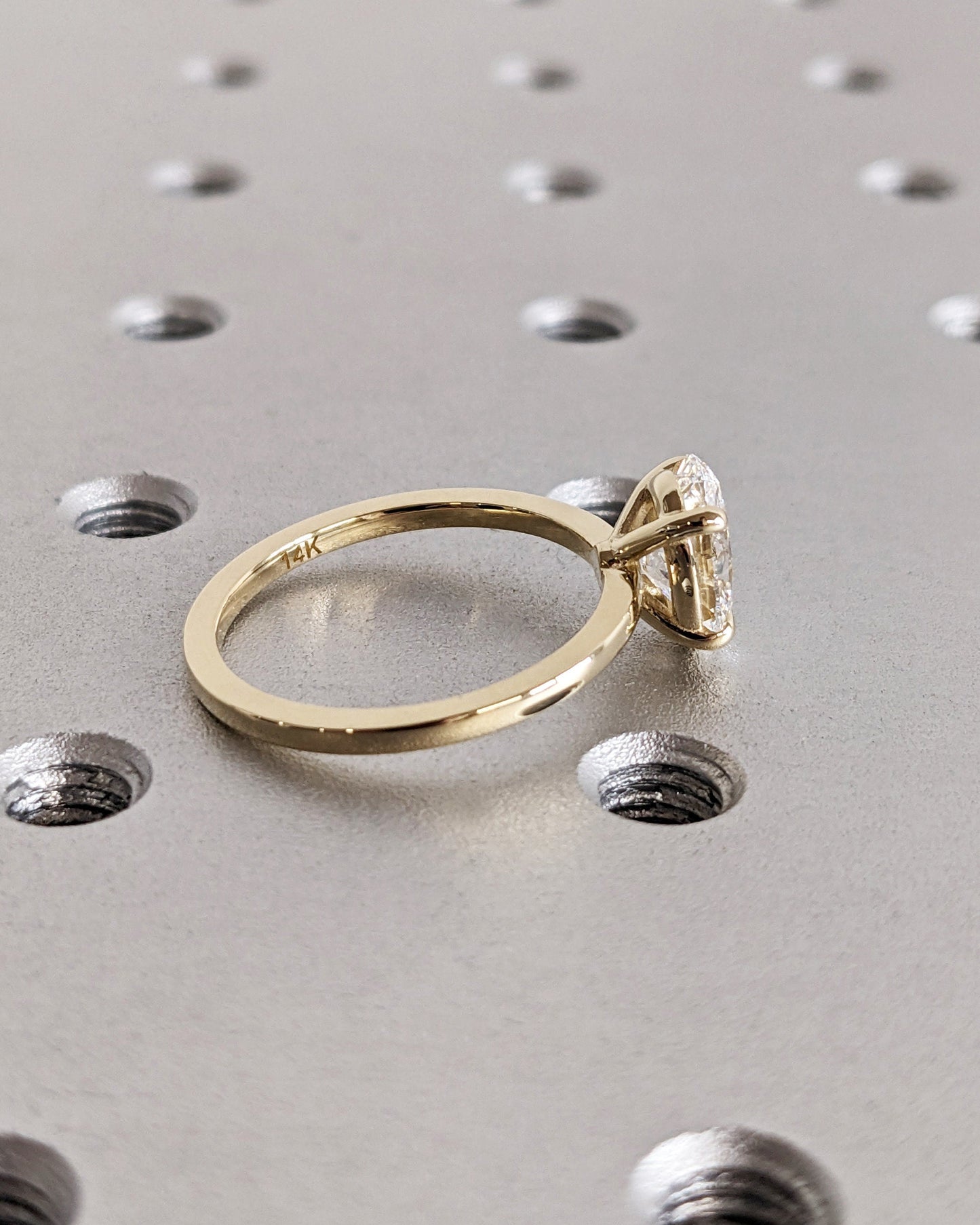 1.2 CT Round Solitaire Moissanite Engagement Ring
