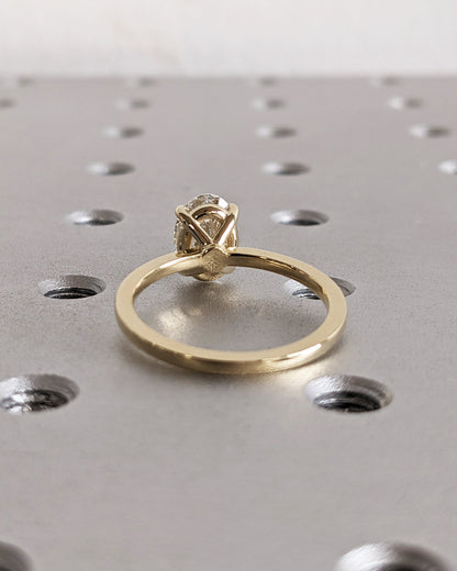 1.2 CT Round Solitaire Moissanite Engagement Ring