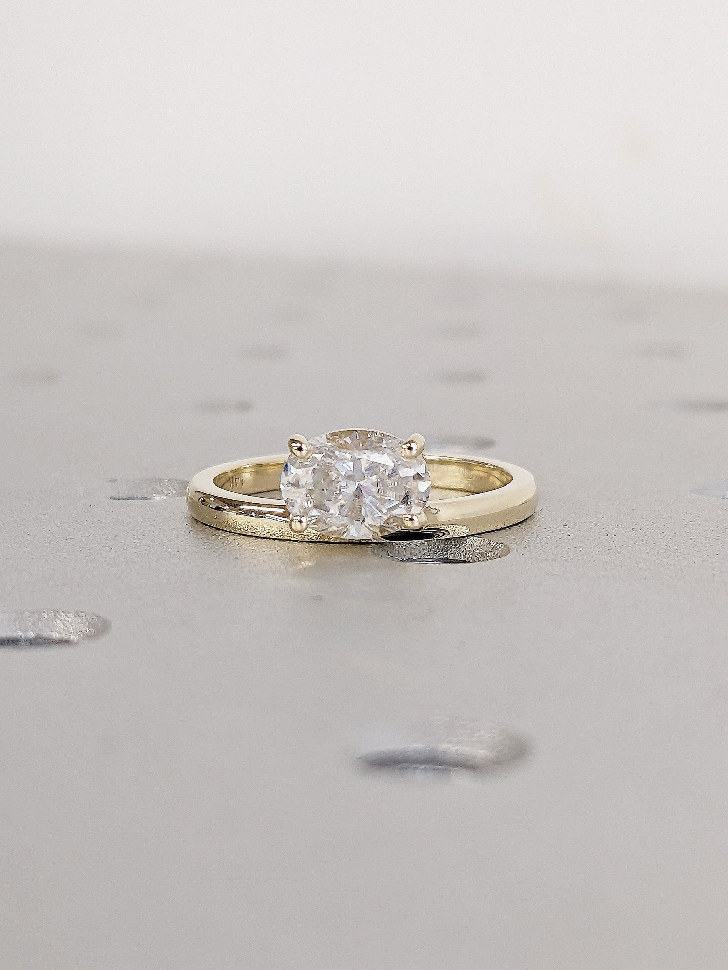 1.2 CT Round Solitaire Moissanite Engagement Ring