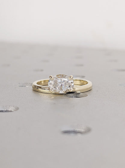1.2 CT Round Solitaire Moissanite Engagement Ring