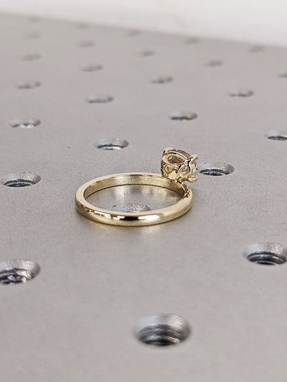 1.2 CT Round Solitaire Moissanite Engagement Ring