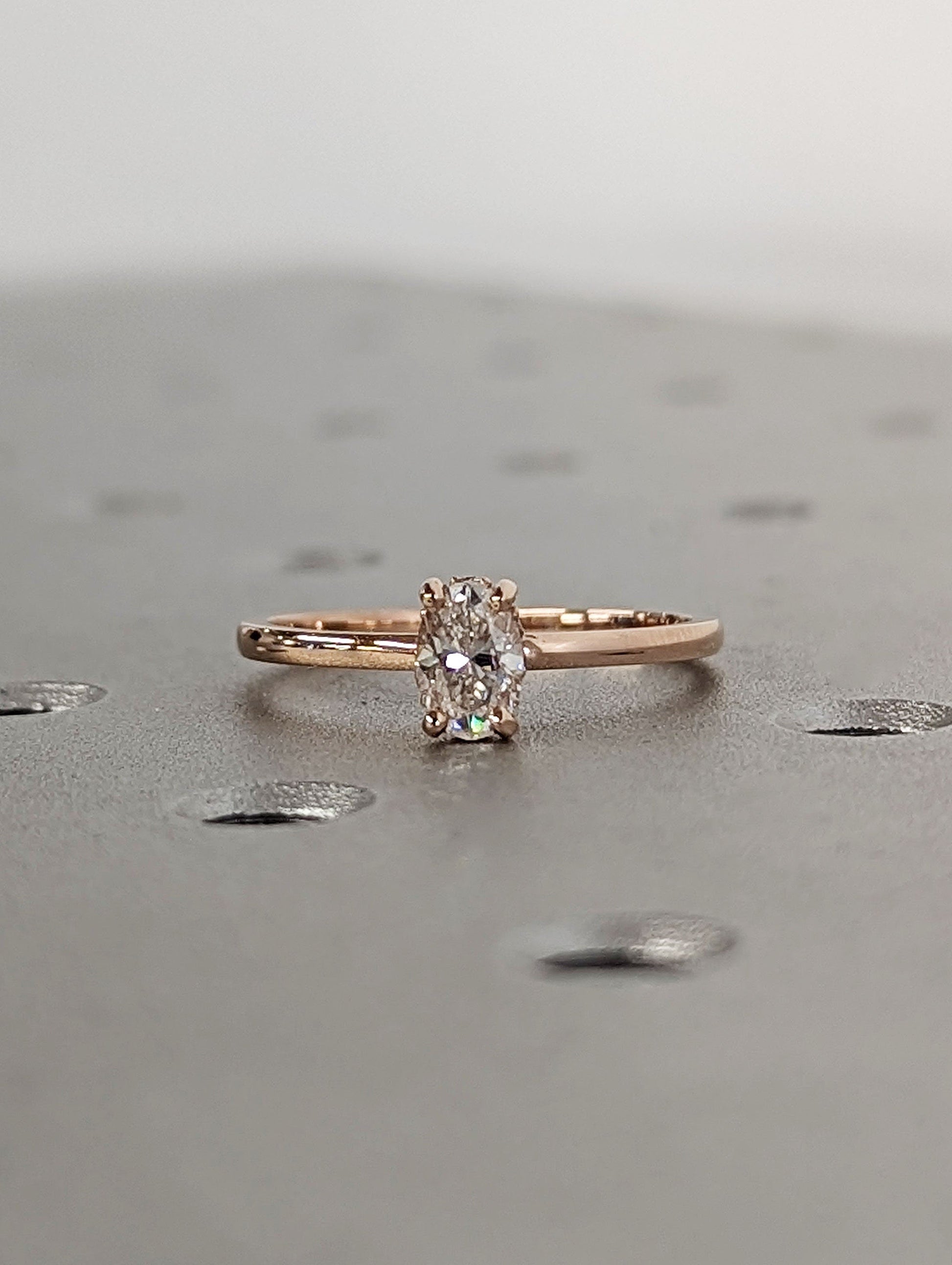 1.2 CT Round Solitaire Moissanite Engagement Ring
