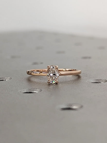 1.2 CT Round Solitaire Moissanite Engagement Ring