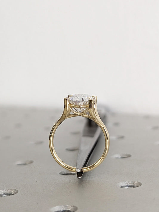 1.2 CT Round Solitaire Moissanite Engagement Ring