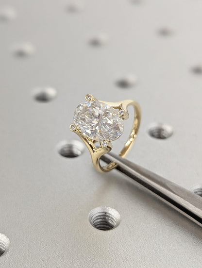 1.2 CT Round Solitaire Moissanite Engagement Ring
