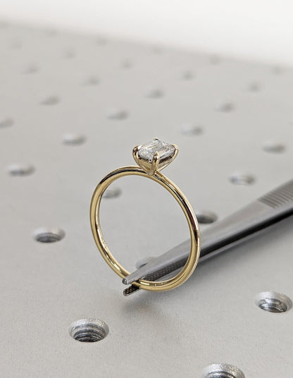 1.2 CT Round Solitaire Moissanite Engagement Ring