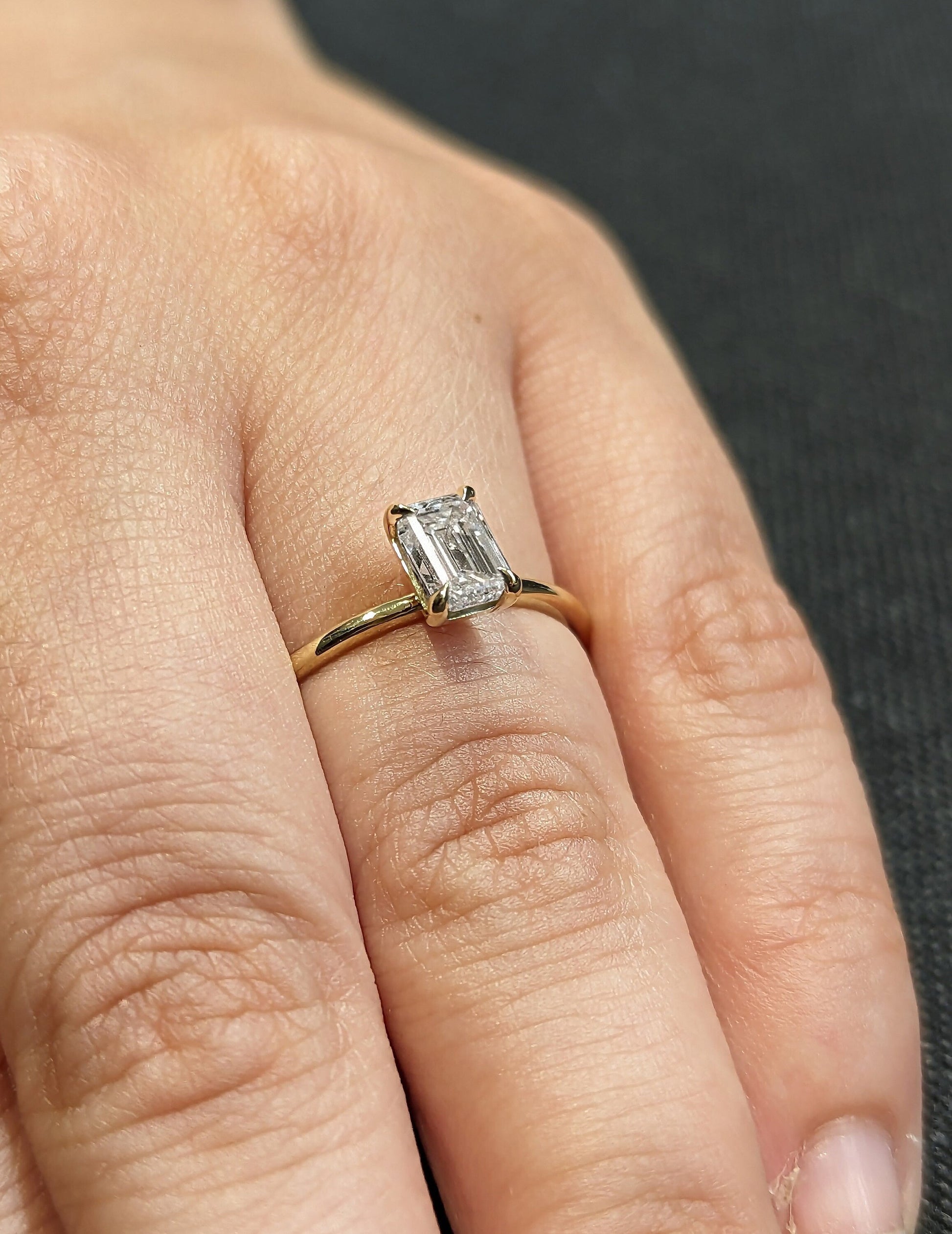 1.2 CT Round Solitaire Moissanite Engagement Ring
