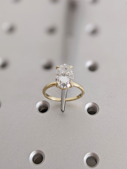 1.2 CT Round Solitaire Moissanite Engagement Ring