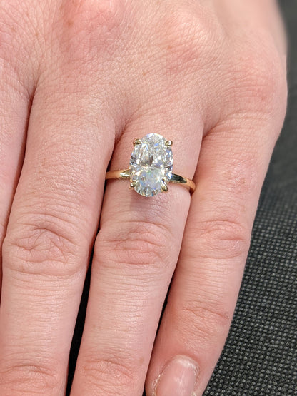 1.2 CT Round Solitaire Moissanite Engagement Ring