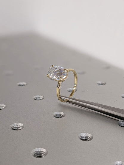1.2 CT Round Solitaire Moissanite Engagement Ring