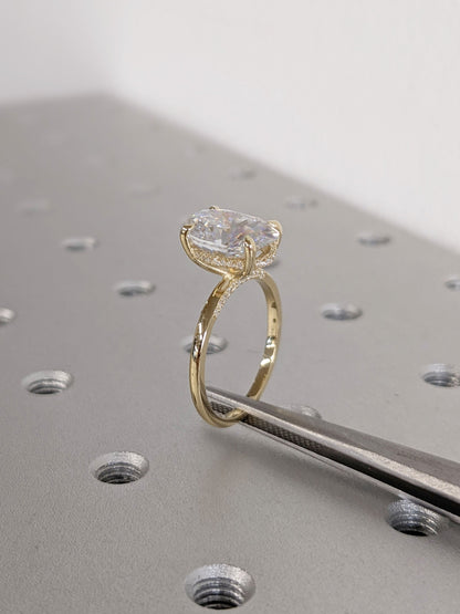 1.2 CT Round Solitaire Moissanite Engagement Ring