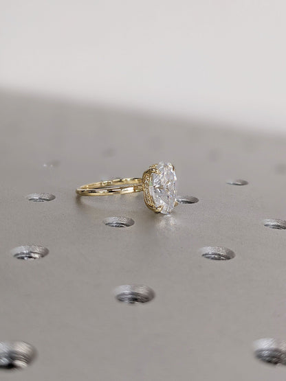 1.2 CT Round Solitaire Moissanite Engagement Ring