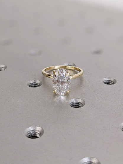 1.2 CT Round Solitaire Moissanite Engagement Ring
