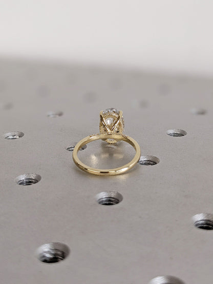 1.2 CT Round Solitaire Moissanite Engagement Ring