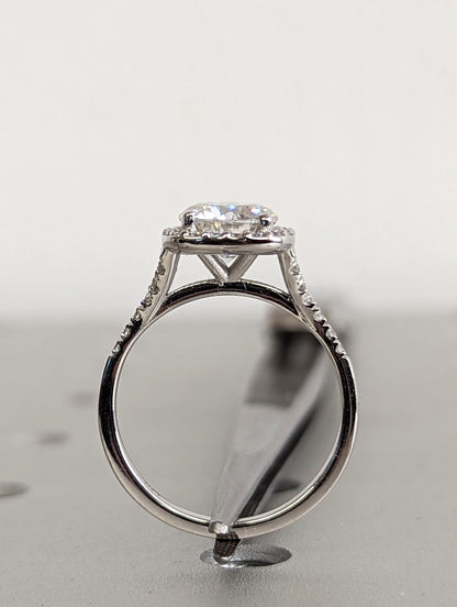 1.2 CT Round Solitaire Moissanite Engagement Ring