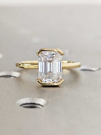 1.2 CT Round Solitaire Moissanite Engagement Ring