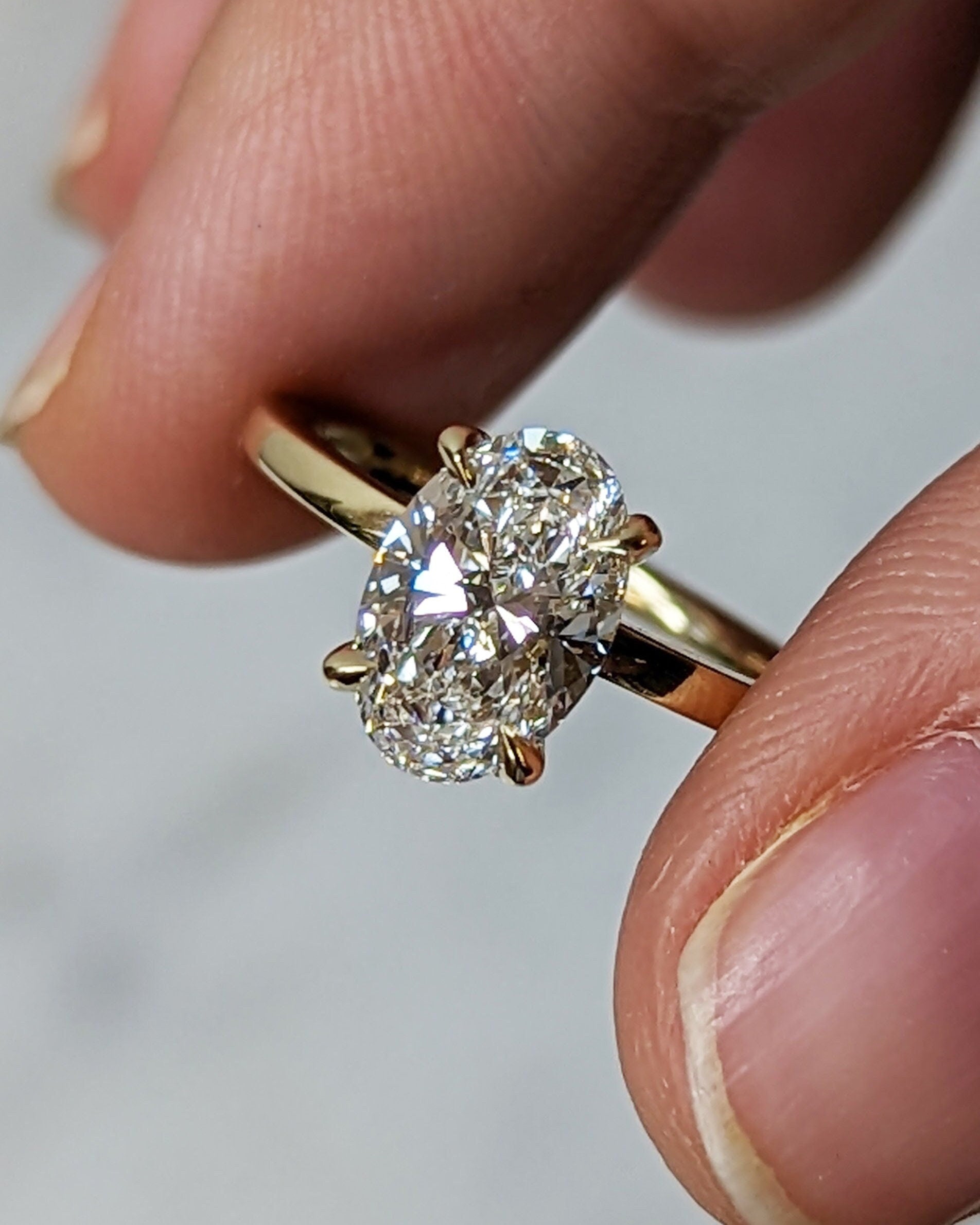 1.2 CT Round Solitaire Moissanite Engagement Ring