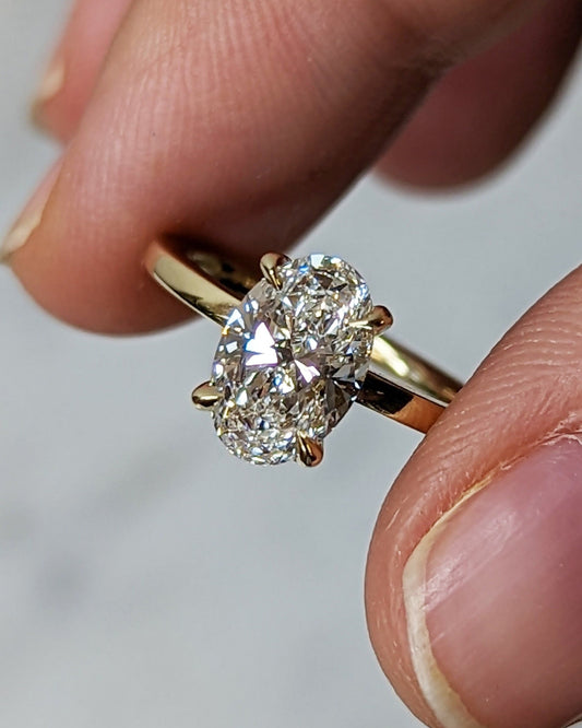 1.2 CT Round Solitaire Moissanite Engagement Ring