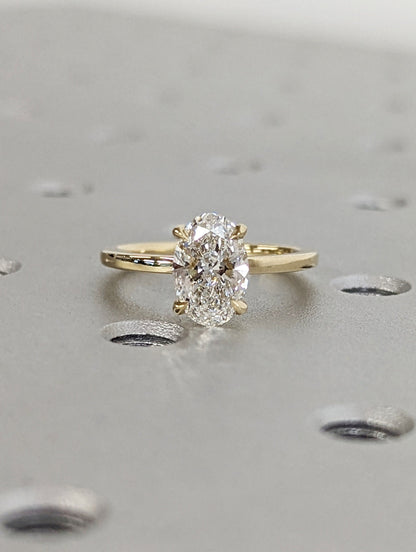 1.2 CT Round Solitaire Moissanite Engagement Ring