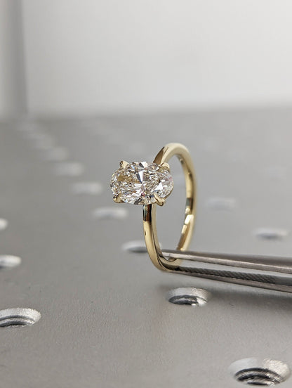 1.2 CT Round Solitaire Moissanite Engagement Ring