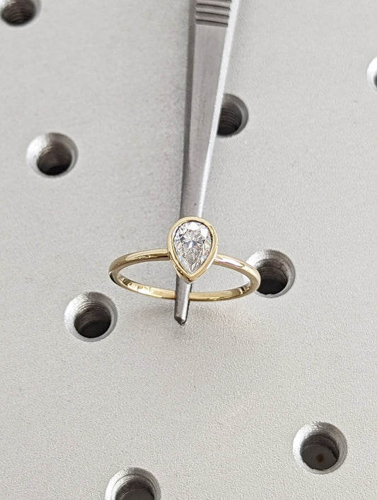1.2 CT Round Solitaire Moissanite Engagement Ring