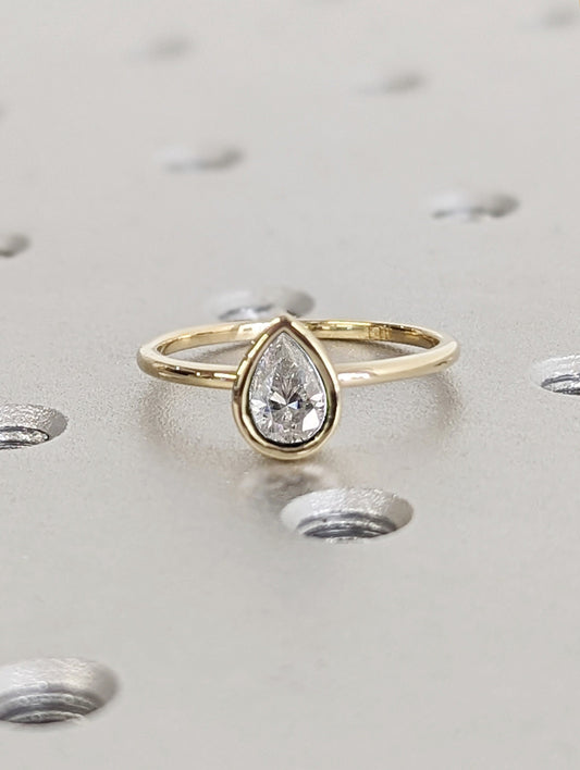1.2 CT Round Solitaire Moissanite Engagement Ring