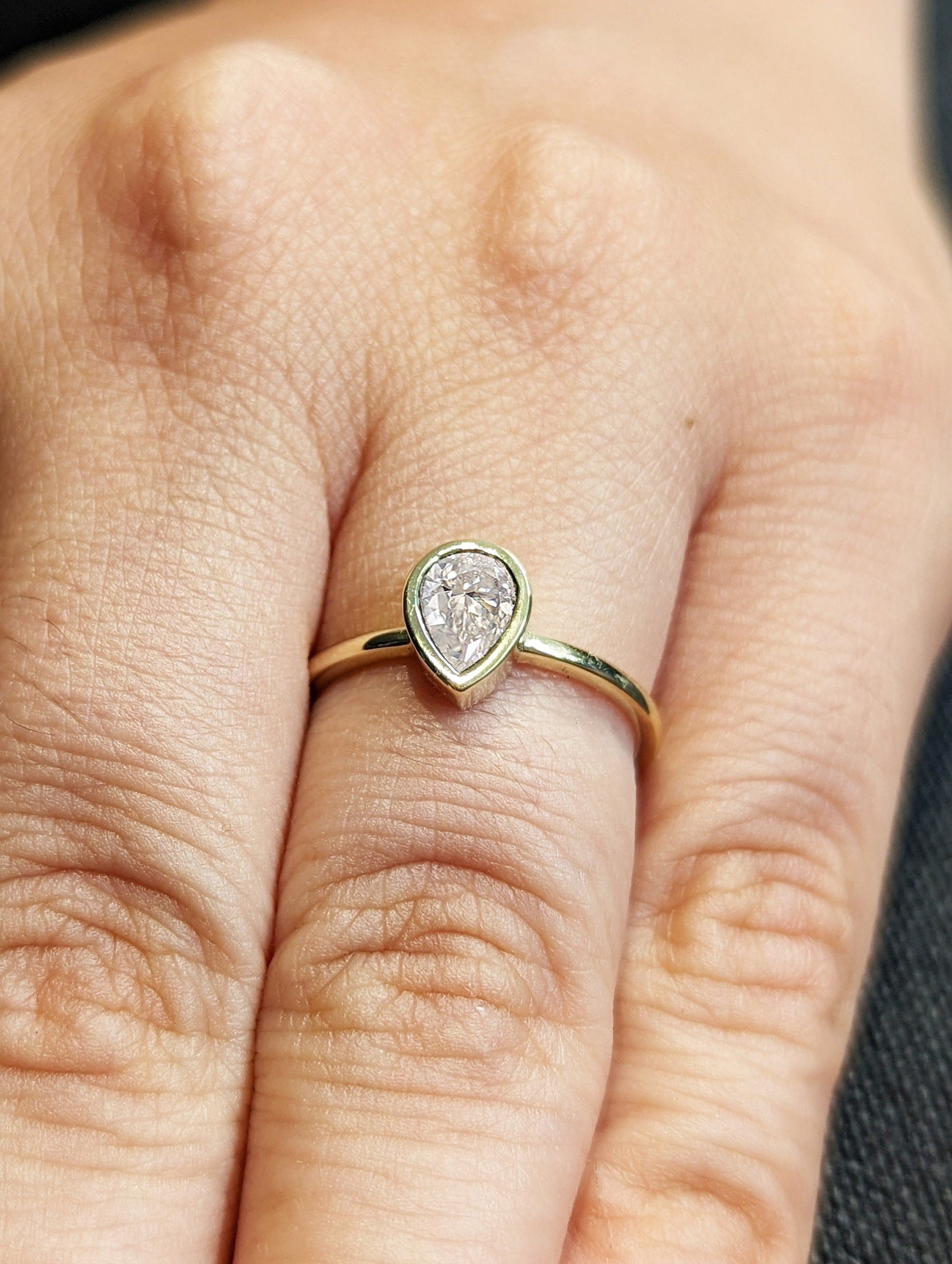 1.2 CT Round Solitaire Moissanite Engagement Ring