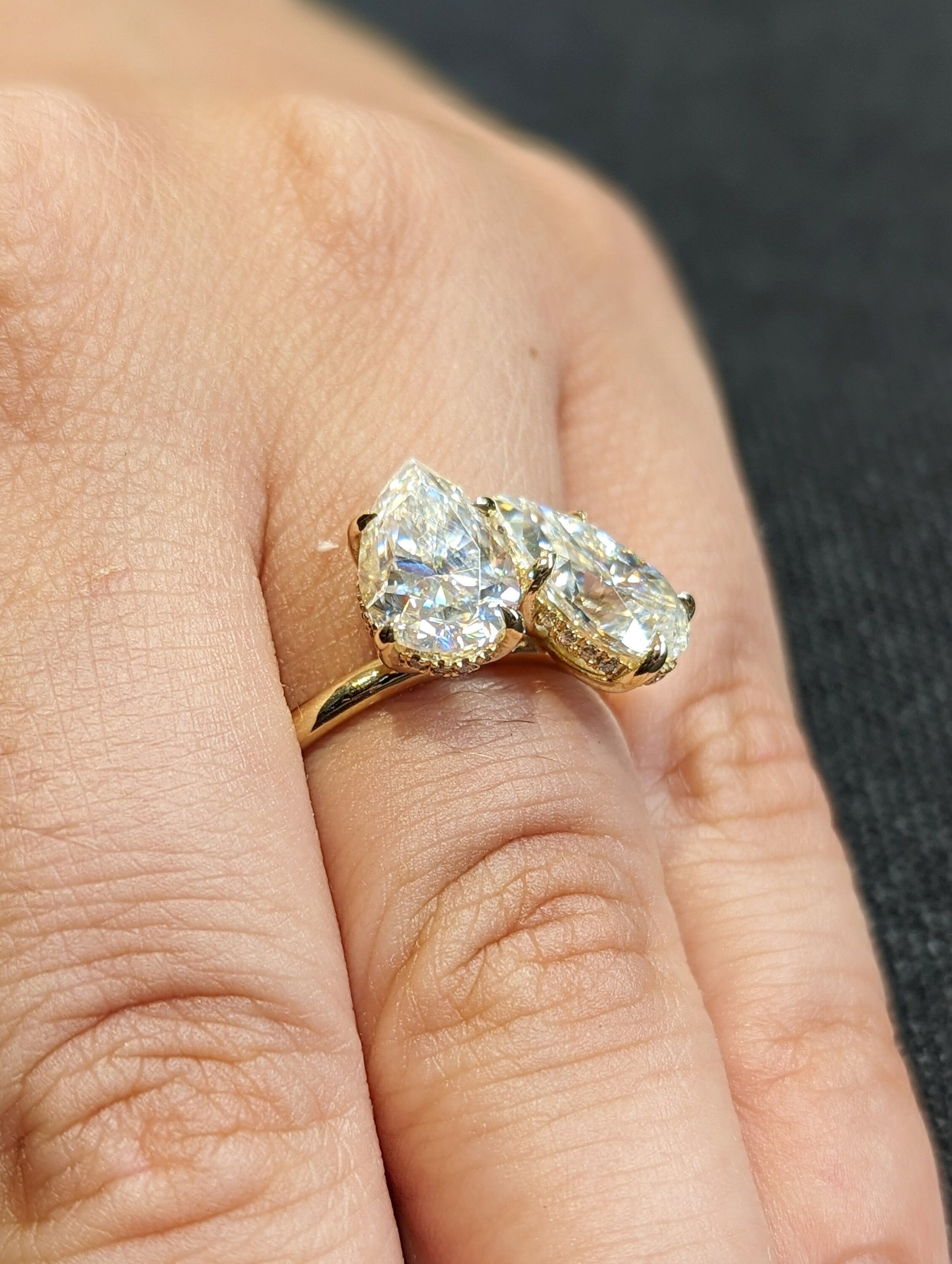 1.2 CT Round Solitaire Moissanite Engagement Ring