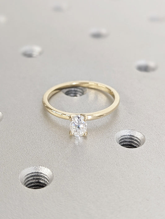 1.2 CT Round Solitaire Moissanite Engagement Ring