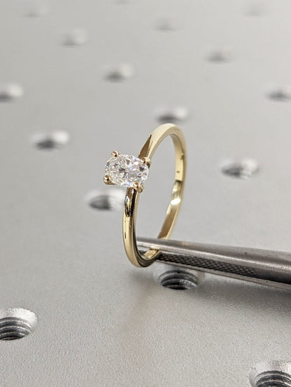 1.2 CT Round Solitaire Moissanite Engagement Ring