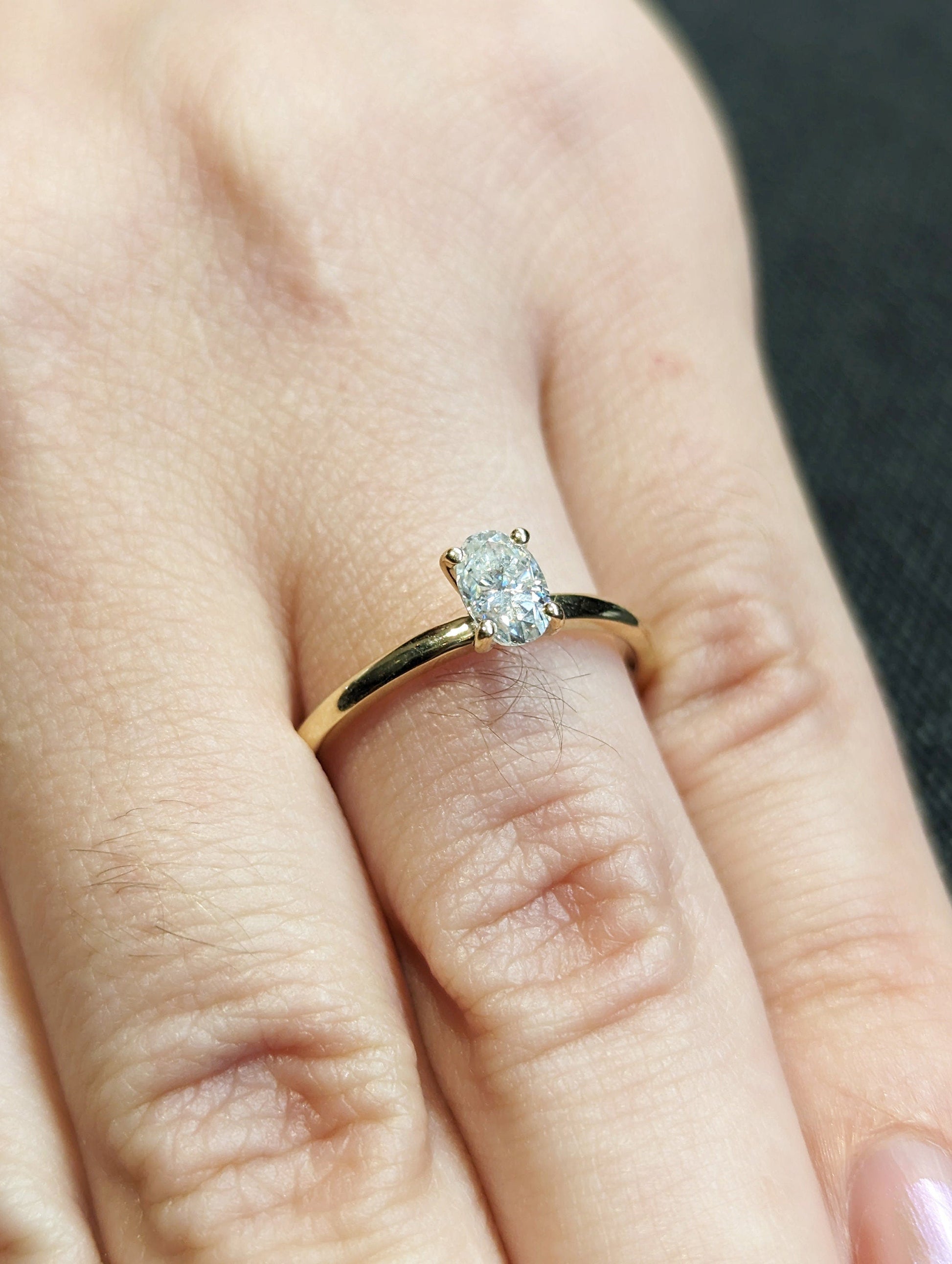 1.2 CT Round Solitaire Moissanite Engagement Ring