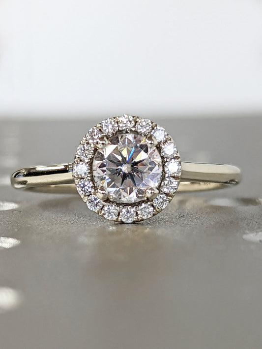 1.2 CT Round Solitaire Moissanite Engagement Ring
