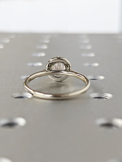 1.2 CT Round Solitaire Moissanite Engagement Ring
