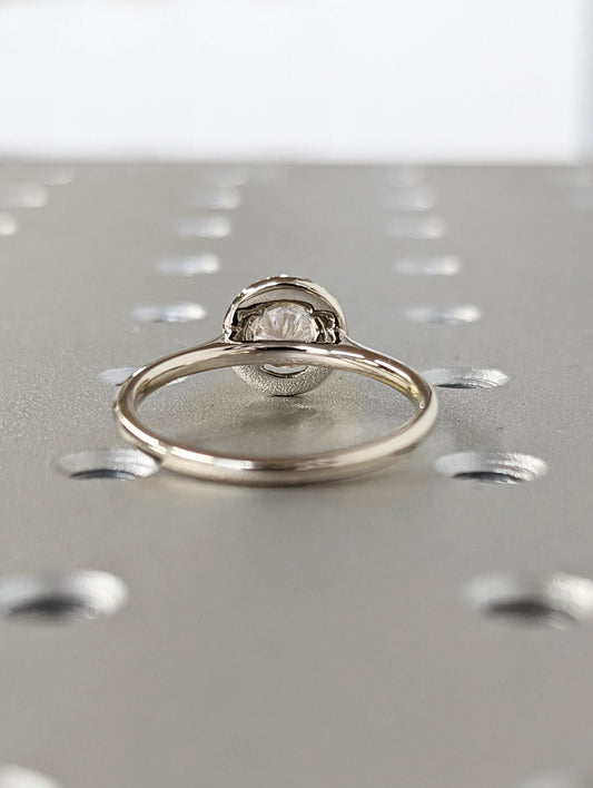 1.2 CT Round Solitaire Moissanite Engagement Ring