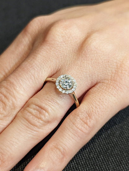1.2 CT Round Solitaire Moissanite Engagement Ring