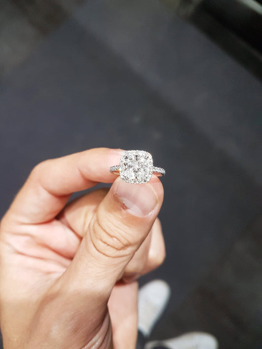 1.2 CT Round Solitaire Moissanite Engagement Ring