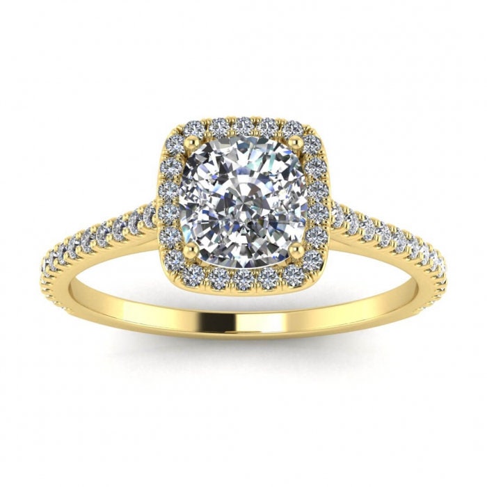 1.2 CT Round Solitaire Moissanite Engagement Ring