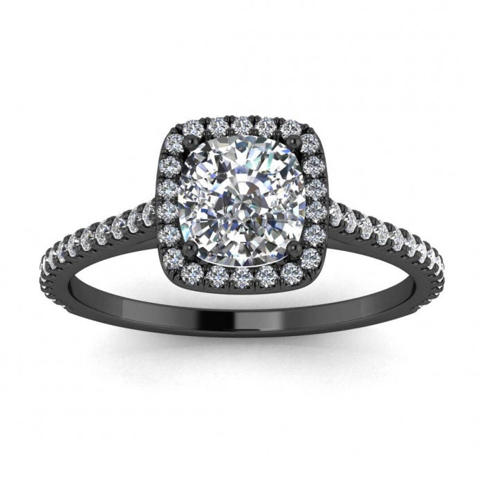 1.2 CT Round Solitaire Moissanite Engagement Ring