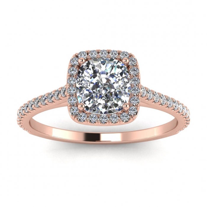 1.2 CT Round Solitaire Moissanite Engagement Ring