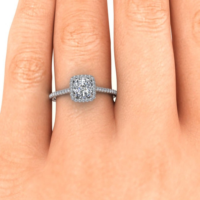 1.2 CT Round Solitaire Moissanite Engagement Ring